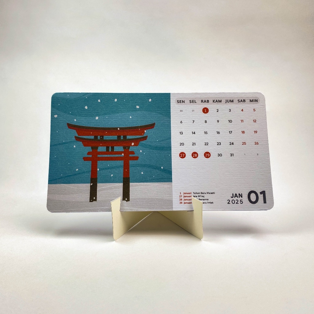 

Kalender Meja 2025 Jepang / Standing Calendar / Desk Calender / Calendar 2025 / Calendar Aesthetic