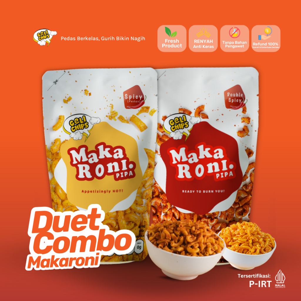 

GELICHIPS - Paket Duet Pedas Makaroni Spicy vs Makaroni Double Spicy