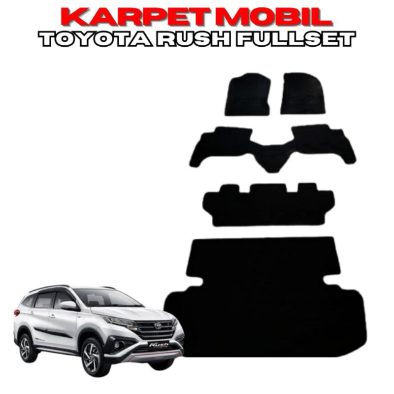 Karpet Karet Mobil Toyota Rush Fullset Alas Kaki Kabin Mobil Rush