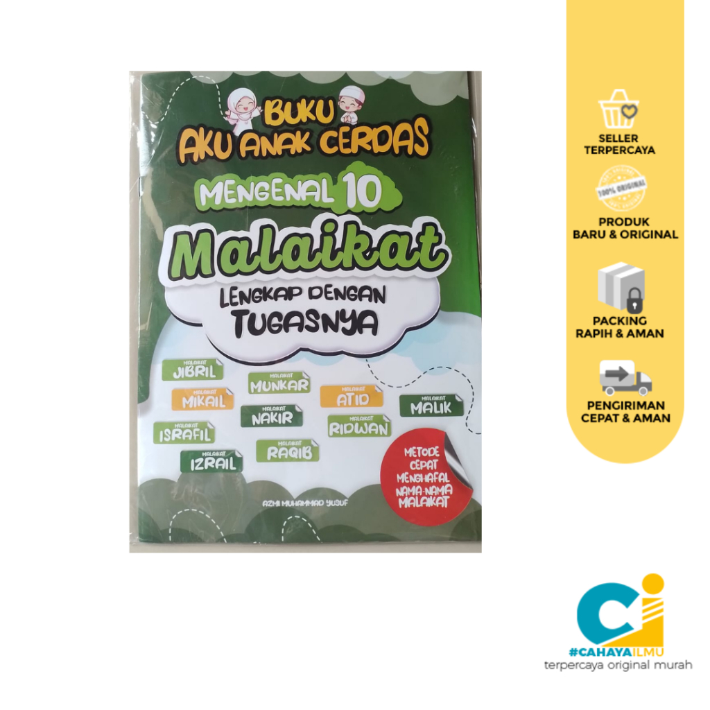 cahaya22 - Buku Aku Anak Cerdas Mengenal 10 Malaikat Lengkap Dengan Tugasnya ( Metode Cepat Menghafa