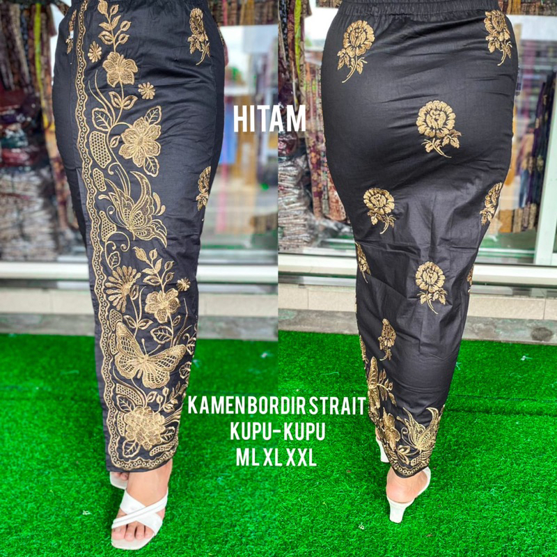 KAMEN JADI BORDIR TUMPAL MOTIF KUPU KUPU