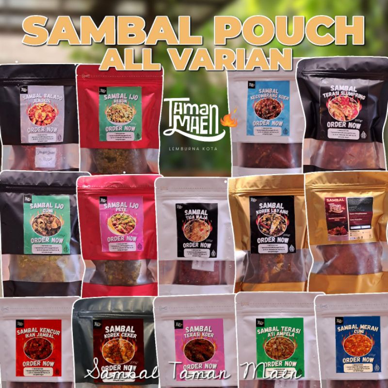 

Sambal Taman Maen Kemasan Pouch All Varian 200g