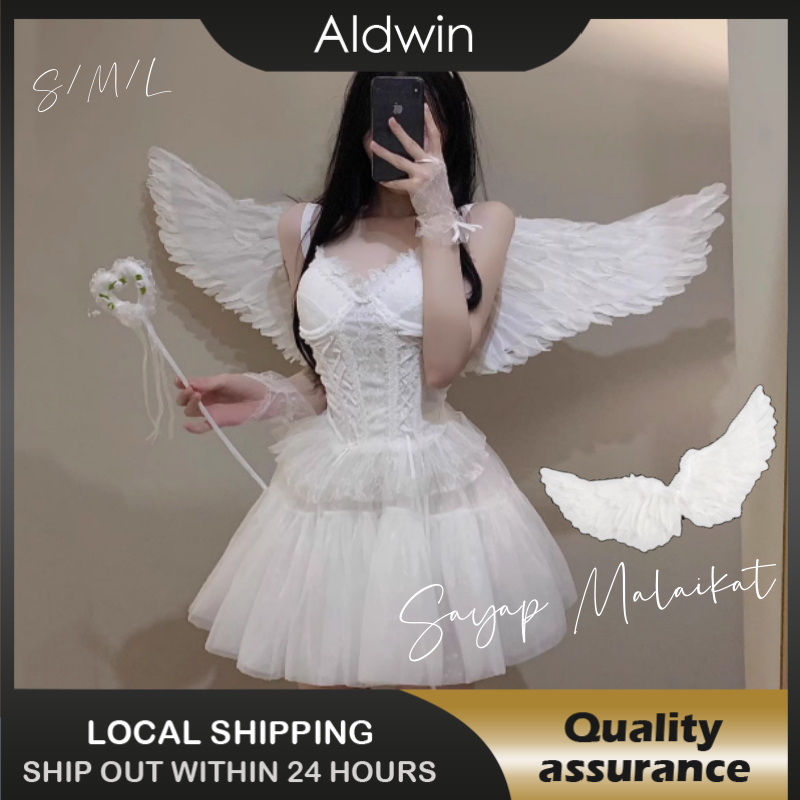 Sayap Malaikat Angel Besar Kostum Halloween Party / Sayap Bulu Cupid / Sayap Wing Besar
