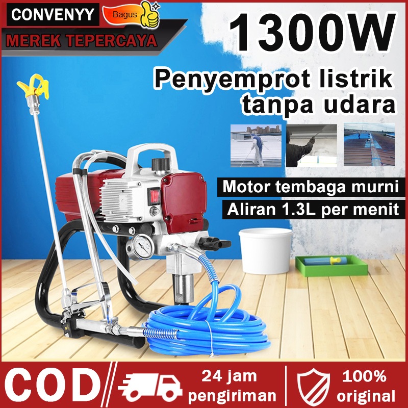 Mesin Penyemprot Cat Lateks 1300W Mesin Penyemprot Cat Cat Anti Karat Cat Tahan Api Mesin Penyemprot