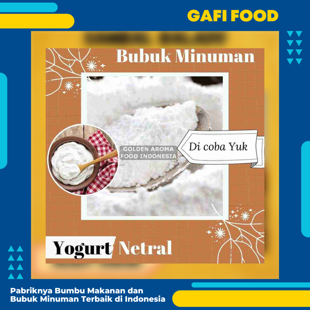 

Bubuk Yogurt Netral Plain Premium 1 kg Supplier Bubuk Minuman Yogurt Instan Serbuk Es Yogurt GAFI