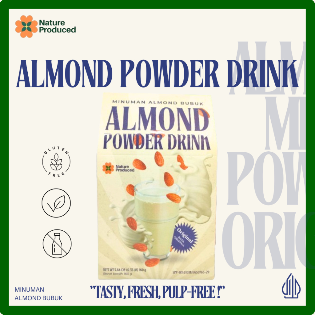 

Nature Produced Almond Powder Drink Original | Almond Milk Susu Bubuk (Susu Almond Organik Non Dairy) 160gr (BUSUI/ ASI BOOSTER/ ASI/ Pelancar Asi/ diet)