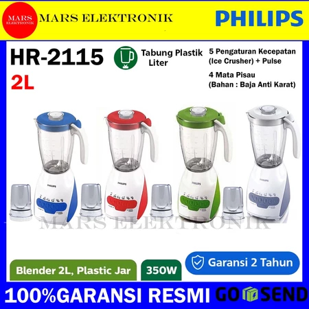 [ COD READY ] PHILIPS BLENDER HR-2115 - KAPASITAS 2 LITER - BLENDER PHILIPS HR 2115 - JAR PLASTIK - 