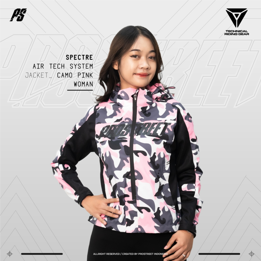 Jaket Prostreet Woman Spectre Air Tech System Camo Pink