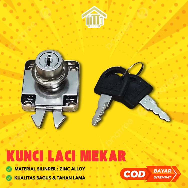 KUNCI LACI LEMARI MEKAR HUBEN / HUBEN KUNCI MEKAR LEMARI / KUNCI SLEDING LEMARI HUBEN