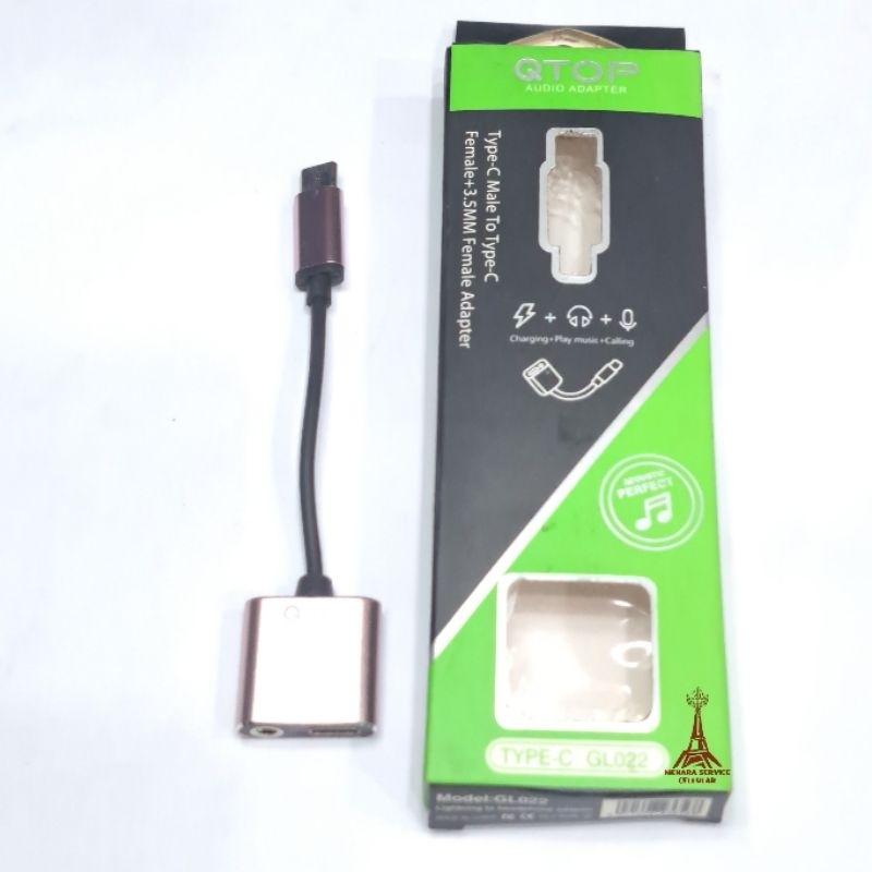 QTOP Audio Adapter Type-C Male to Type-C GL022