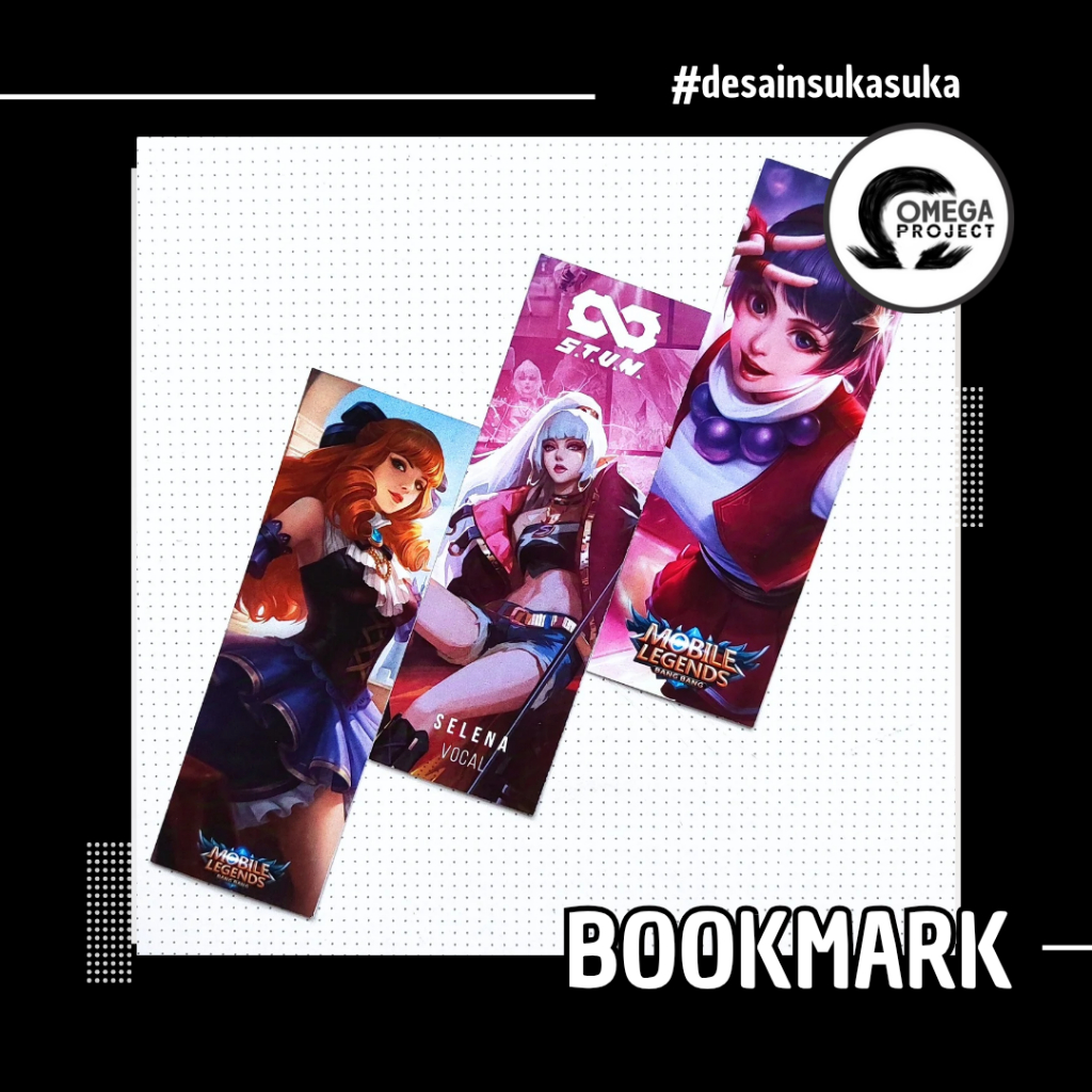 

Bookmark (Pembatas Buku) Anime / Kpop / Custom bebas desain suka suka