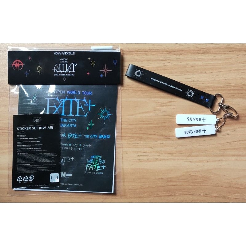 Sunghoon Sunoo Keychain Acrylic FATE+ The City Jakarta Sticker FATE+ Jakarta ENHYPEN