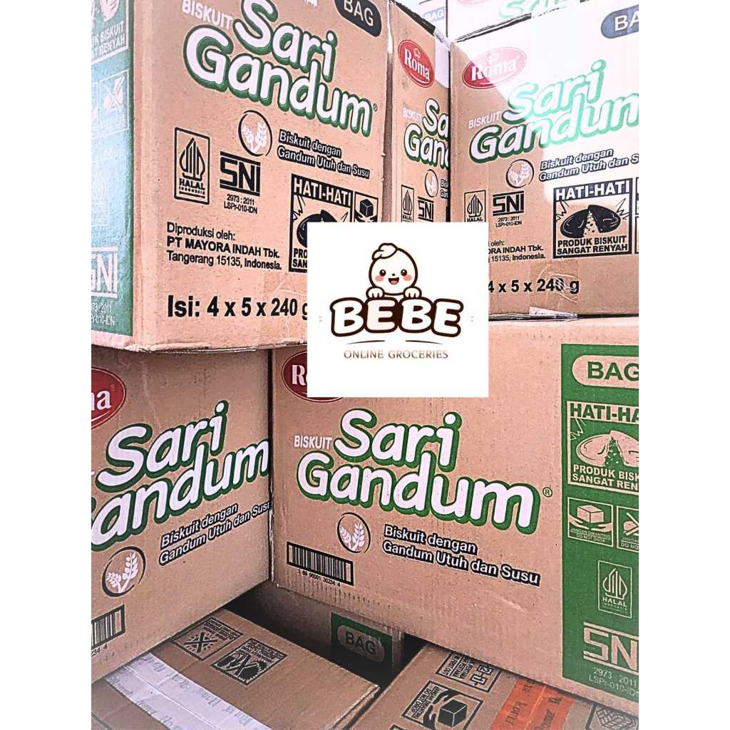 

SARI GANDUM 240 GR KARTONAN ( 1 DUS ISI 20 PCS) / SARI GANDUM 240 GR / ROMA SARI GANDUM