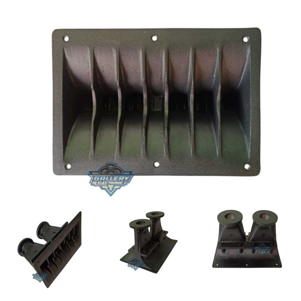 Corong Tweeter Line Array Ukuran 17x24 cm Double Exit 2x1inch / Horn Twiter Multi Drat Baut Bahan Co