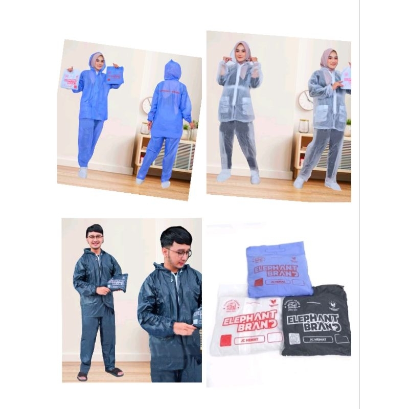 Jas Hujan HEMAT JC Jaket Celana Elephant Brand