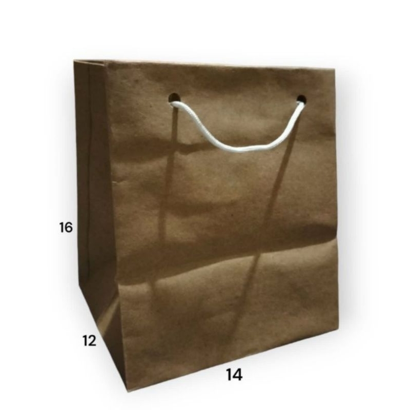 

PAPER BAG POLOS COKLAT UKURAN 14X12X16/PXLXT