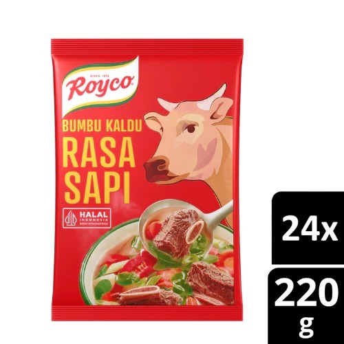 

Royco Bumbu Kaldu Penyedap Rasa Sapi Beryodium 220g (Isi 24)