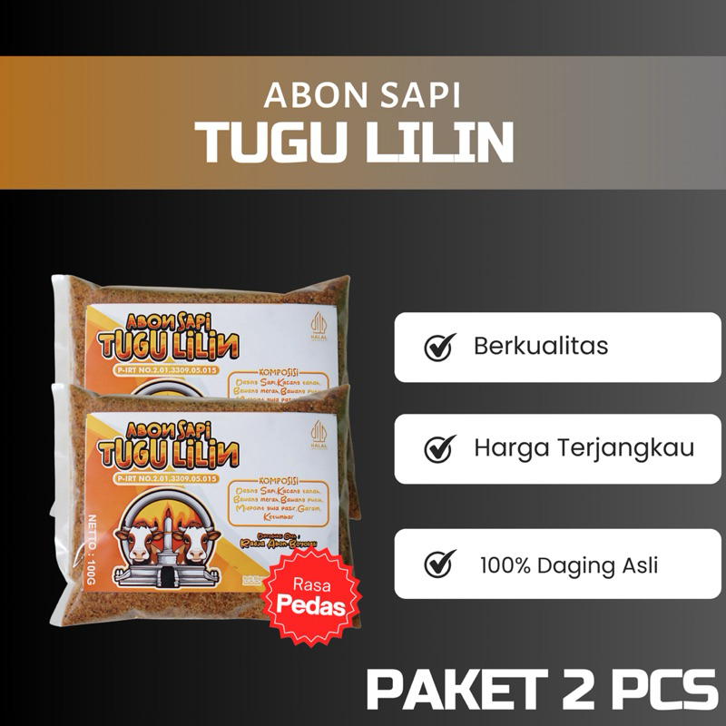 

PAKET 2 PCS ABON SAPI TUGU LILIN PEDAS - 100g