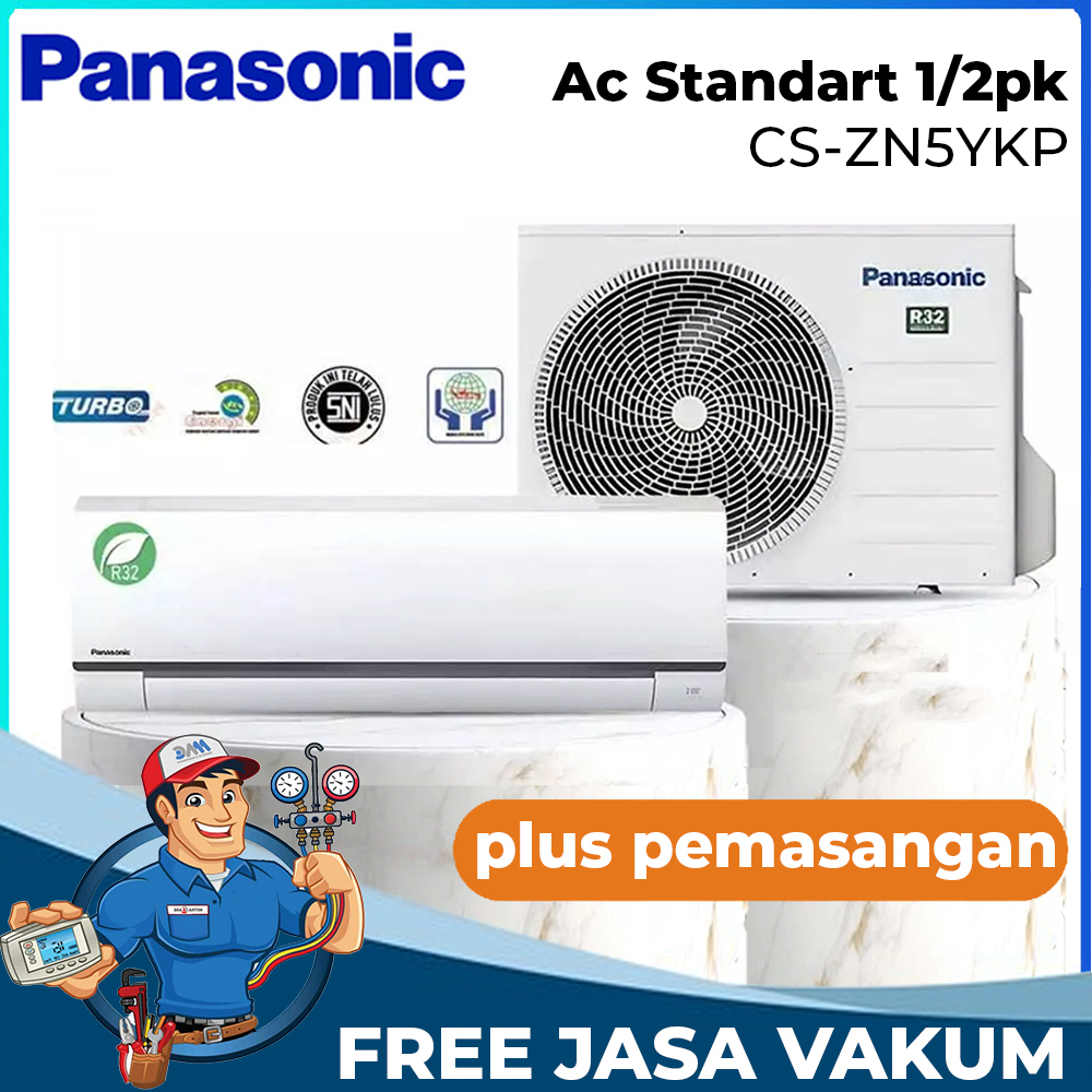 PROMOO AC PANASONIC 1/2 PK CS-ZN5YKP R32 HEMAT LISTRIK 350 WATT + PEMASANGAN