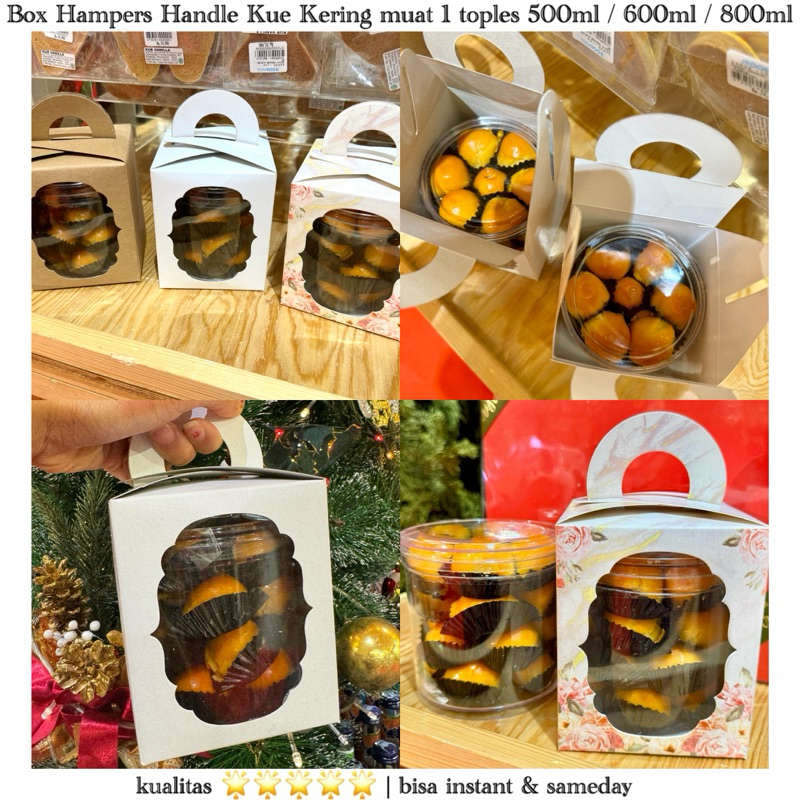 

Kotak Hampers Muat 1 Toples 500ml / 600ml Kotak Toples Tabung Jar Kue Kering Kotak Hampers Natal Box Toples Box Hampers