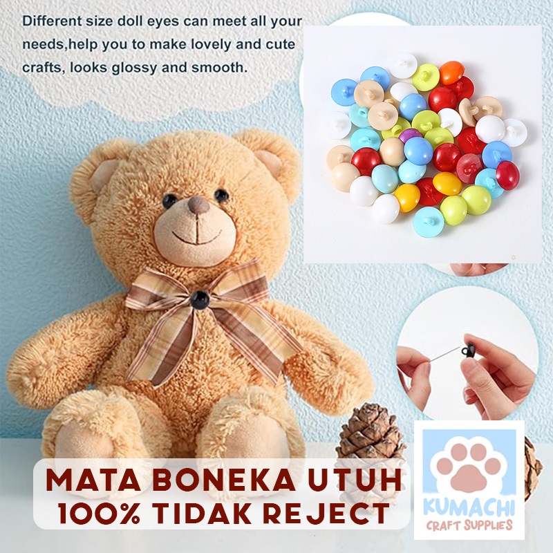 BERGARANSI UTUH Mata Jahit Eyes Boneka Rajut Craft Warna Lucu Kuat Sew Eyes