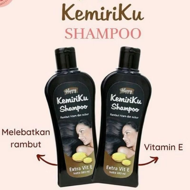 HAPPY KEMIRIKU SHAMPOO PENGHITAM RAMBUT SHAMPOO UBAN | SHAMPO KEMIRI SHAMPO PENGHILANG UBAN (BPOM)