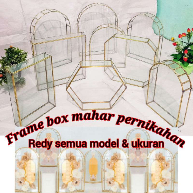 [GRATIS PECKING KAYU] FRAME MAHAR PERNIKAHAN/ BINGKAI MAHAR /KOTAK MAHAR / BOX  TERARIUM/FRAME DOME 