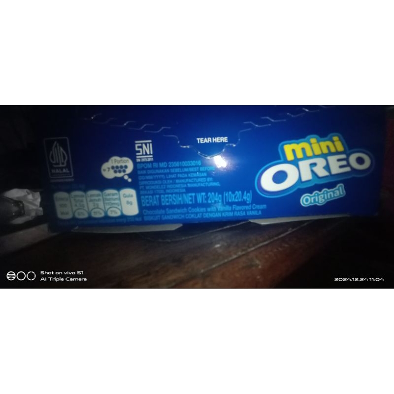 

OREO MINI ORIGINAL PAK 20.4 GRAM