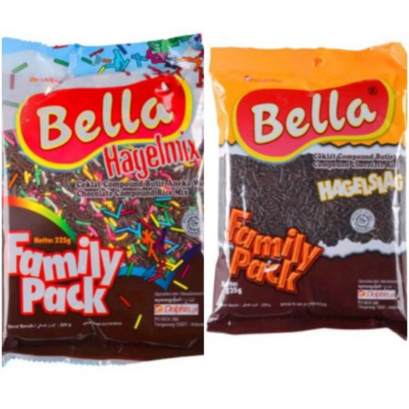 

Bella Chocolate Compound Rice - Meises Meses Cokelat Hagelslag / Hagelmix Warna