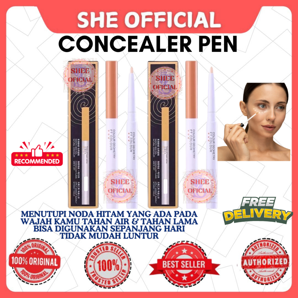 Concealer Pensil Stick Penutup Bekas Jerawat Meratakan Warna Kulit Wajah & Menyamarkan Mata Panda
