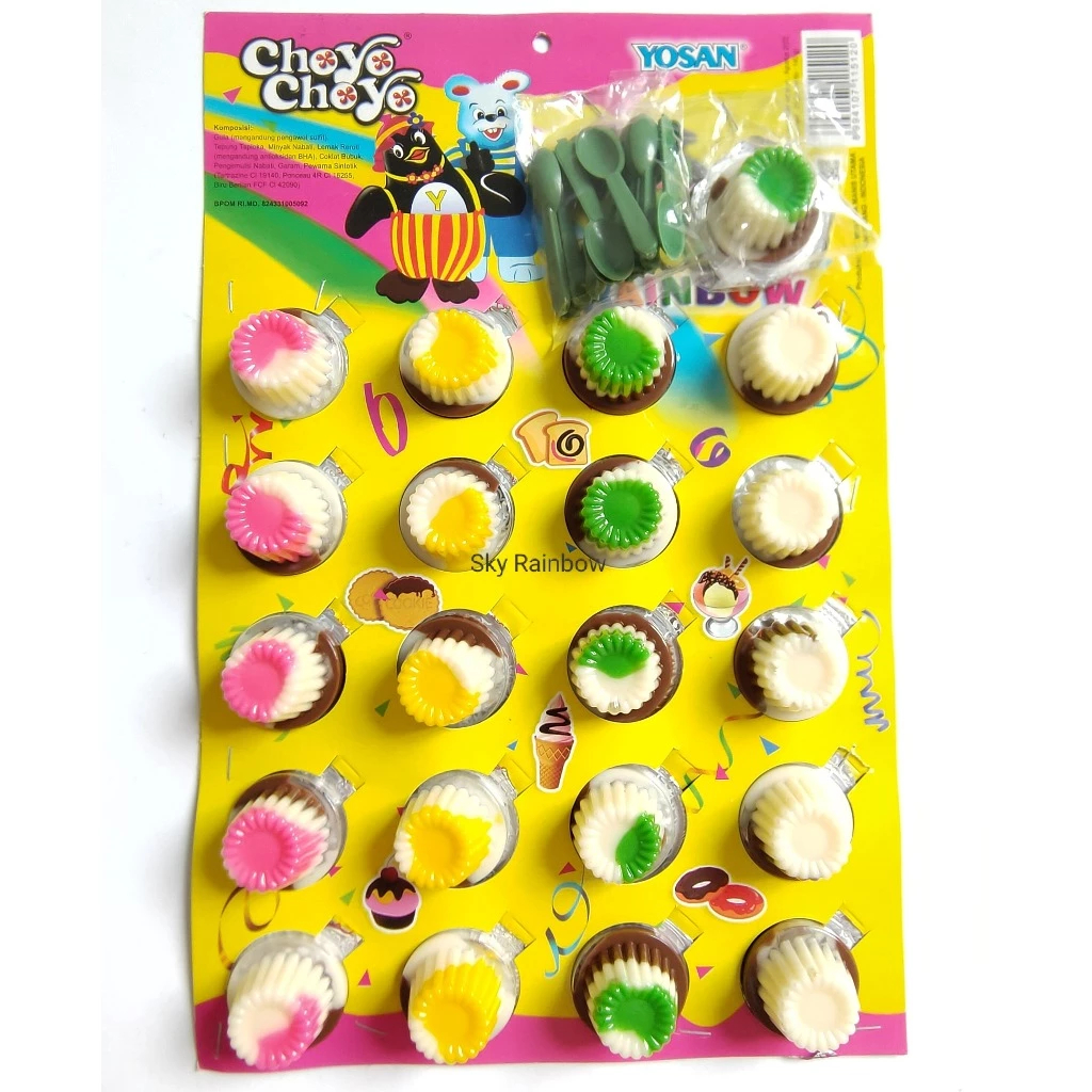 

Yosan Choyo Choyo Coklat Rainbow Pasta Jadul - Renceng