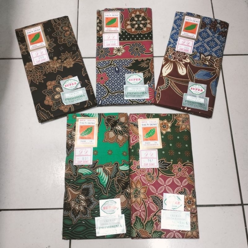 Kain Sarung Batik Wanita Daun Dewasa Super // Batik Cap Cent (BELUM DIJAHIT)