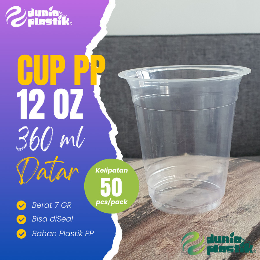 Polos Cup Plastik DATAR 12 OZ PP - 7 GR
