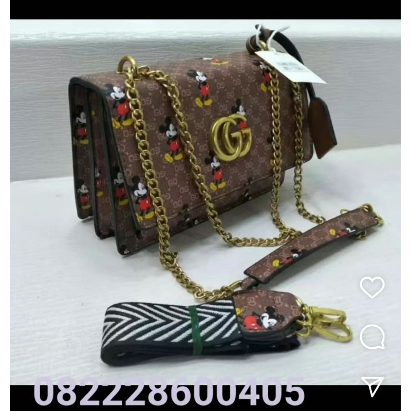 Gucci Tas Selempang Motif Mickey Mouse