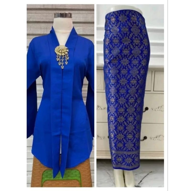 Setelan Kebaya Encim None Betawi &Kain Rok Songket Premium