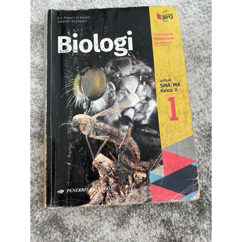 

buku bekas Biologi kelas X / kelas 1 SMA kurikulum 2013 penerbit Erlangga D.A Pratiwi /sri Maryati/ Suharno / Bambang S