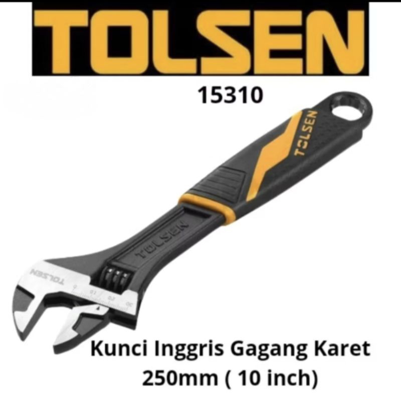 ALUMAGADA KUNCI INGGRIS TOLSEN 10 INCH ASLI/KUNCI INGGRIS GAGANG KARET TOLSEN 10INCH