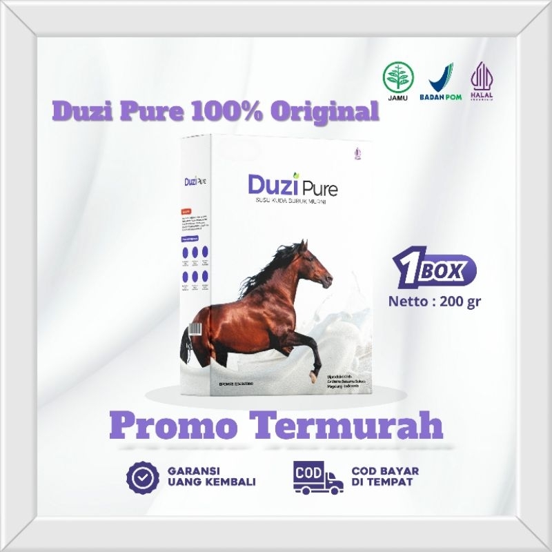 

1 Box Duzi Pure Susu Kuda Liar Lombok Murni 100% Asli Bubuk 200gr Atasi Masalah Asam Urat Persendian