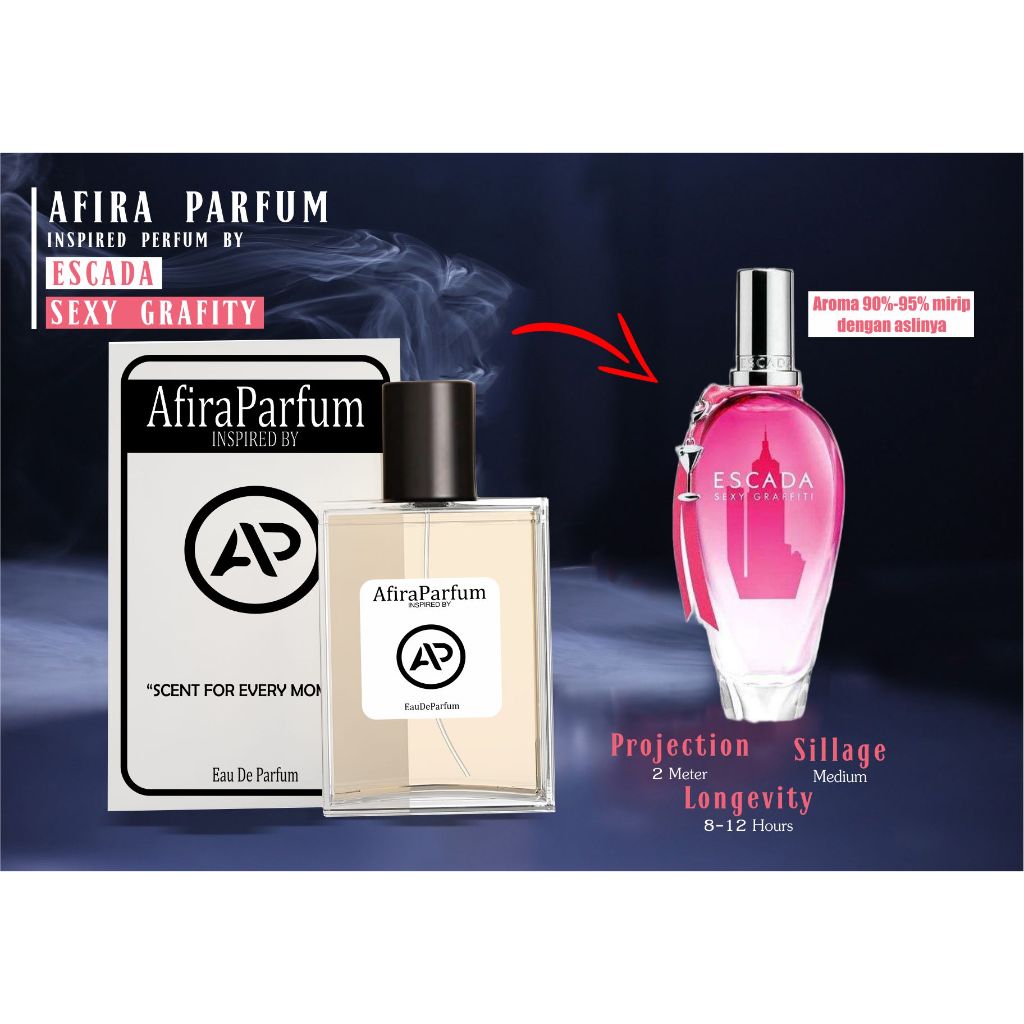 Afra Parfum Inspired By Escada Sexy Grafiti , Parfum wanita Manis lembut , Parfum wangi tahan lama