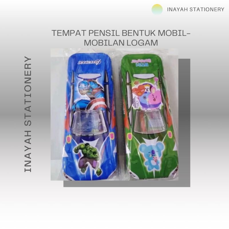 

KOTAK PENSIL BENTUK MOBIL-MOBILAN LOGAM Peralatan Stationery Tulis
