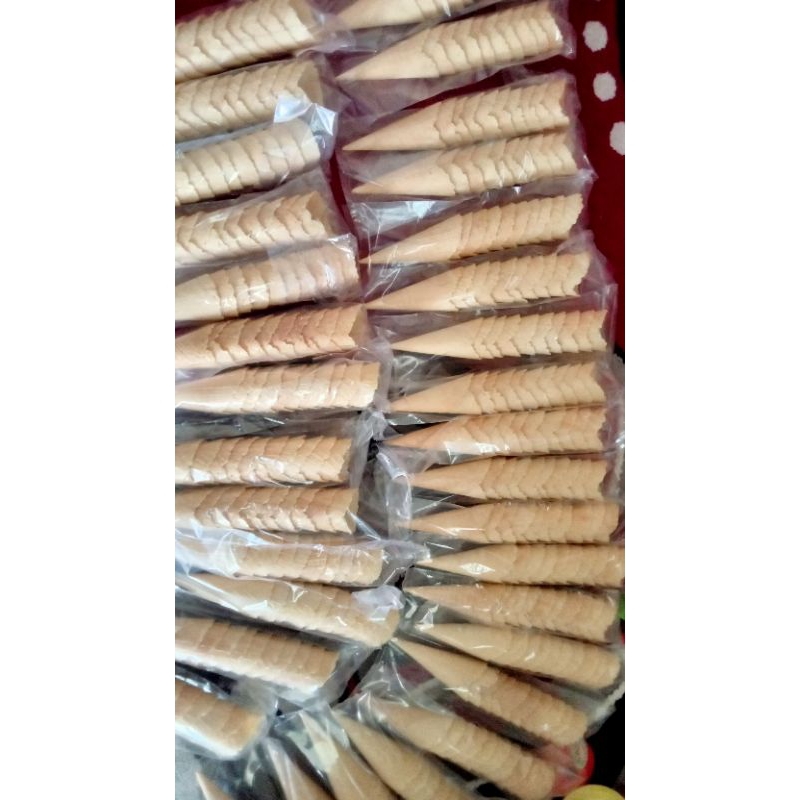 

cone wafle Mixue diameter 5 cm 300 pcs + Styrofoam