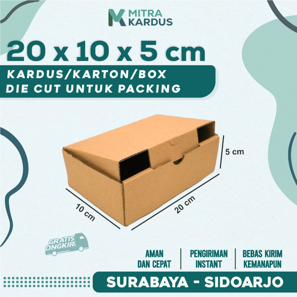

kardus packing 20x10x5 cm Die cut Box Sepatu / box karton corrugated single wall premium / Box Packing packing online
