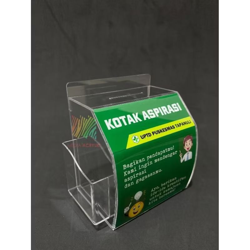 

Kotak aspirasi/kotak saran/kotak pengaduan Akrilik custom