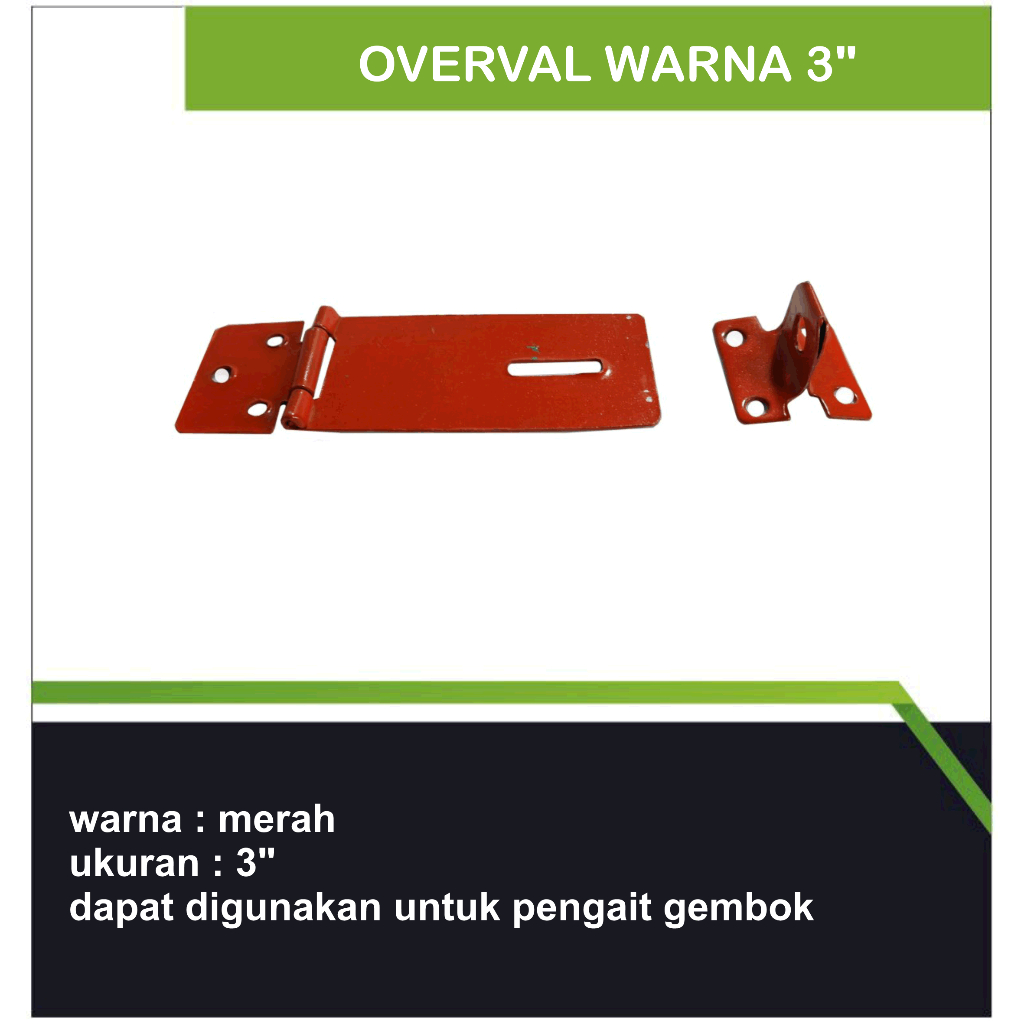 Overval Warna 3" / cantolan gembok / tempat gembok