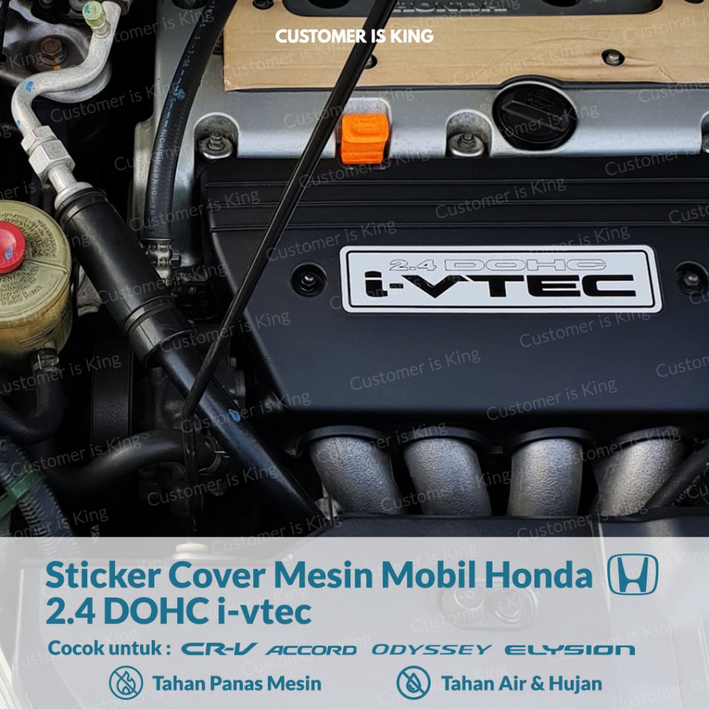 

Stiker Sticker 2.4 2.0 DOHC i-VTEC Cover Mesin Aksesoris CRV Accord Odyssey Elysion Honda