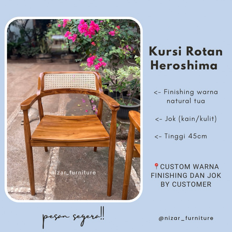kursi heroshima rotan kursi rotan minimalis kursi cafe rotan kursi cafe minimalis kursi cafe
