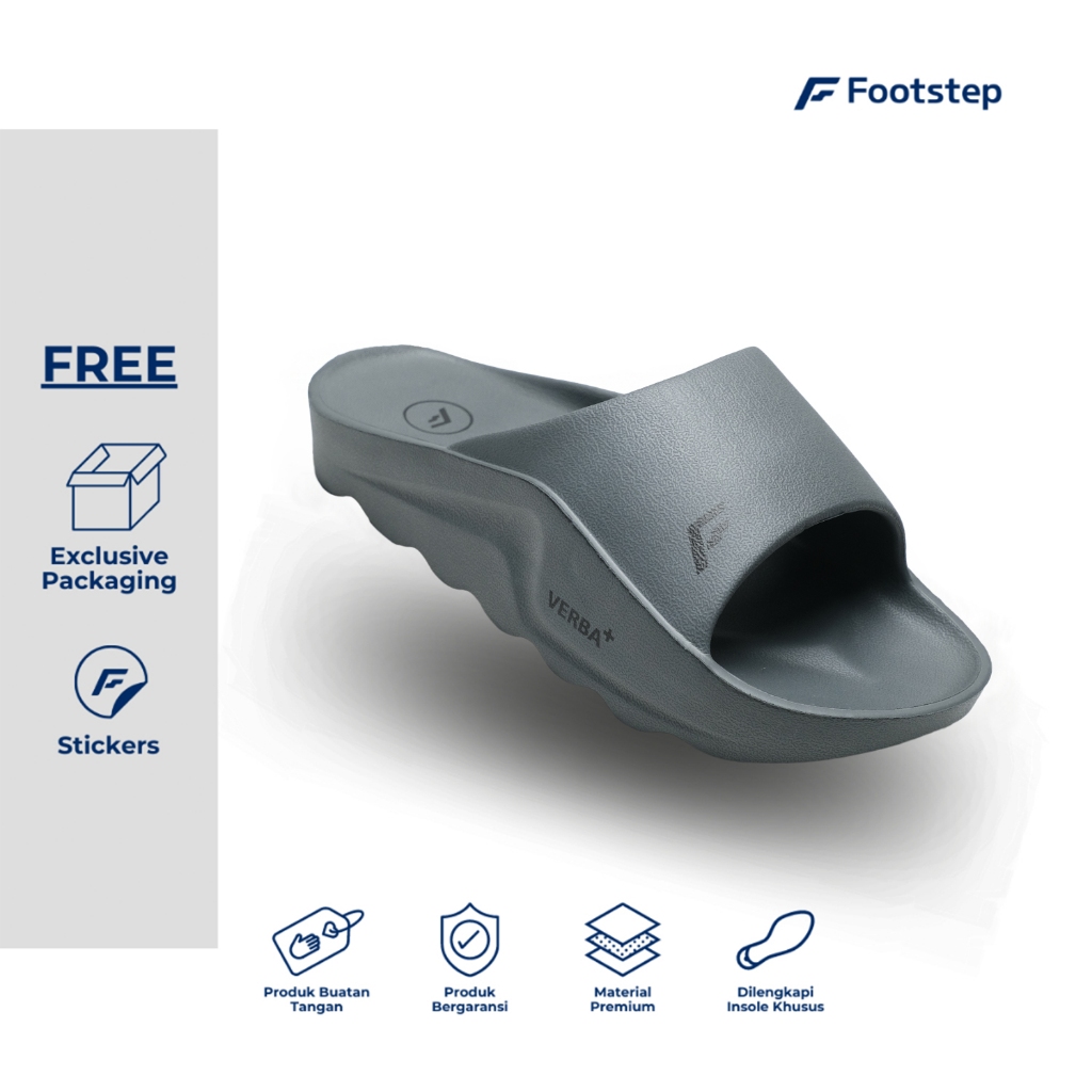 Footstep Footwear Sandal Pria Verba Grey Original Sandal