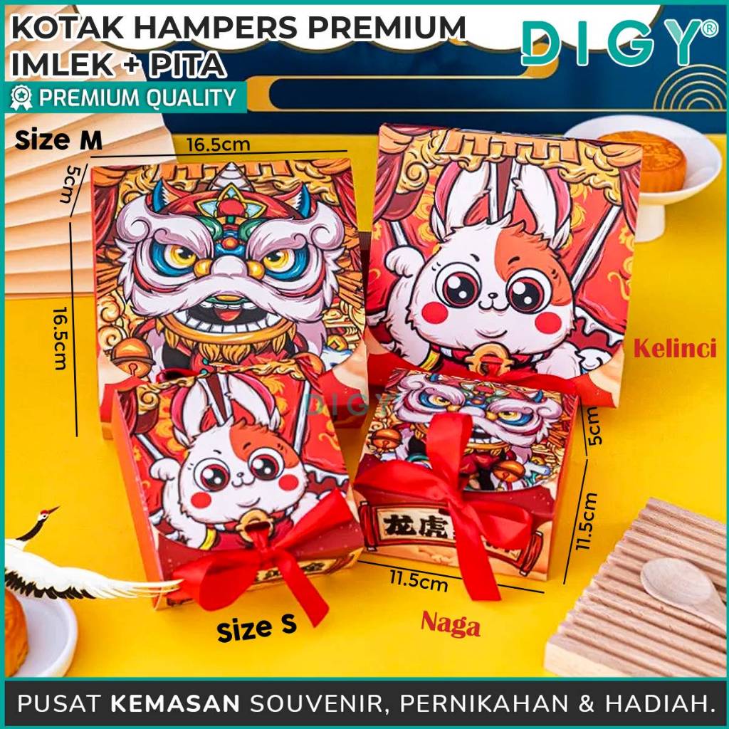 

Box Kardus Imlek Kotak Hampers Premium + Pita / Box Kado / Kotak Hampers / Kotak Kado / Box Kotak Souvenir / Box Hadiah Imlek / Box Souvenir Kue Keranjang