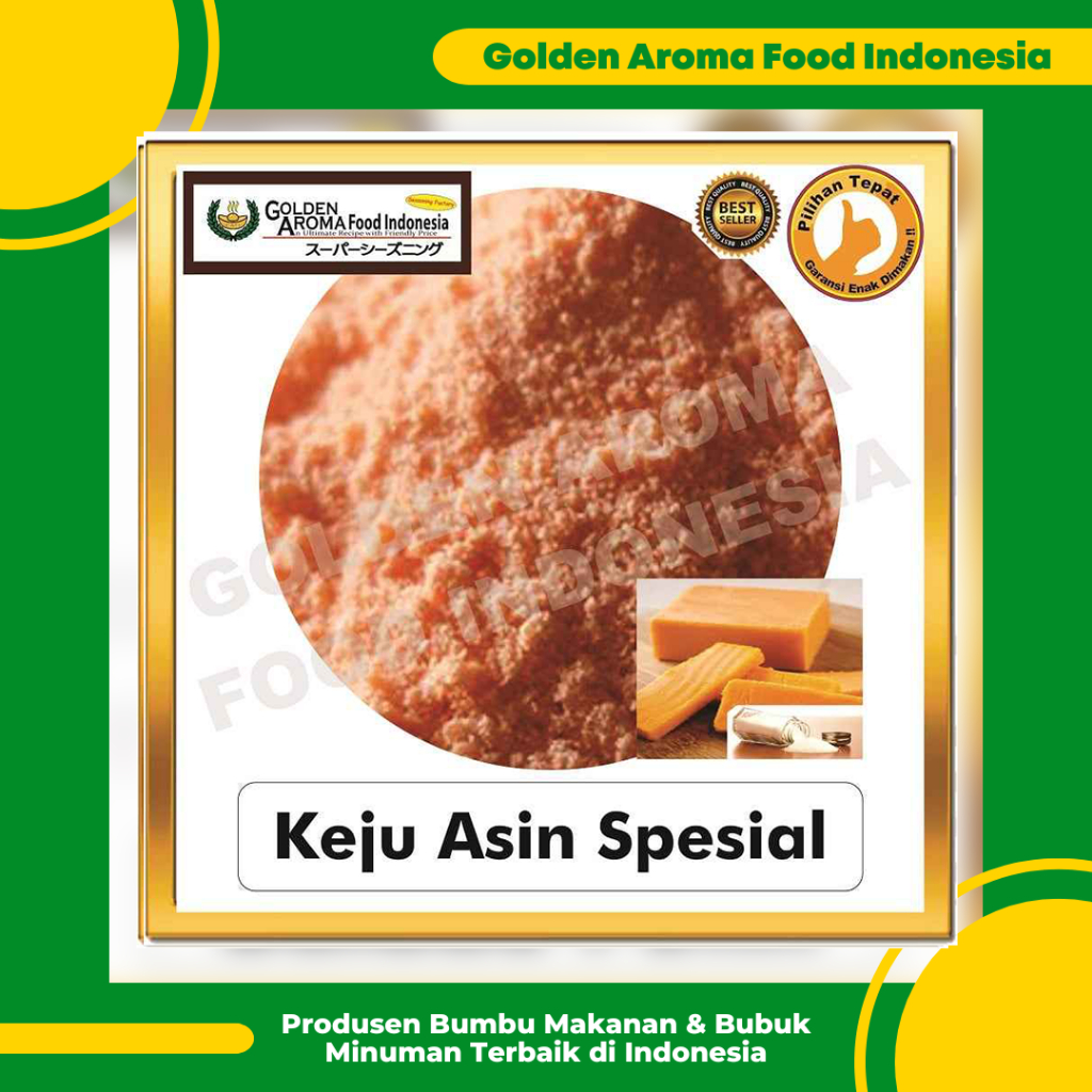 

Bumbu Tabur Rasa Keju Asin Spesial 1Kg, Jual Bubuk Tabur Special Salted Cheese Powder Murah Enak