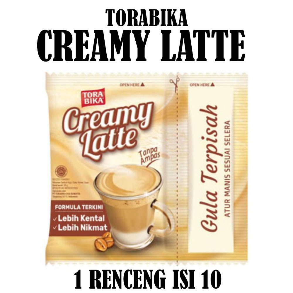 

TORABIKA CREAMY LATTE RENCENG ISI 10